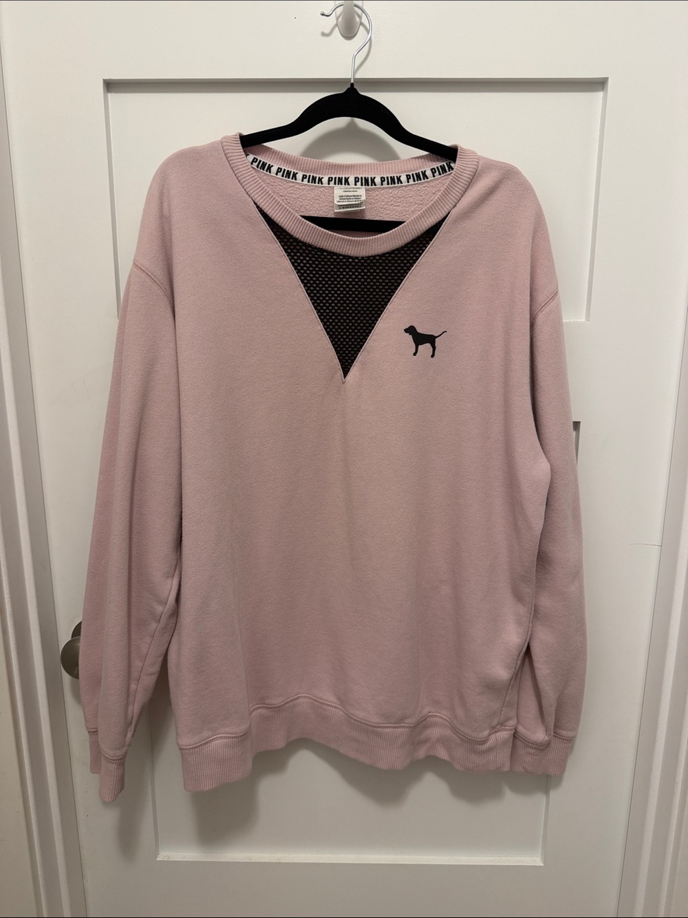 PINK Victoria's Secret Men's Pale Pink Crewneck Pullover